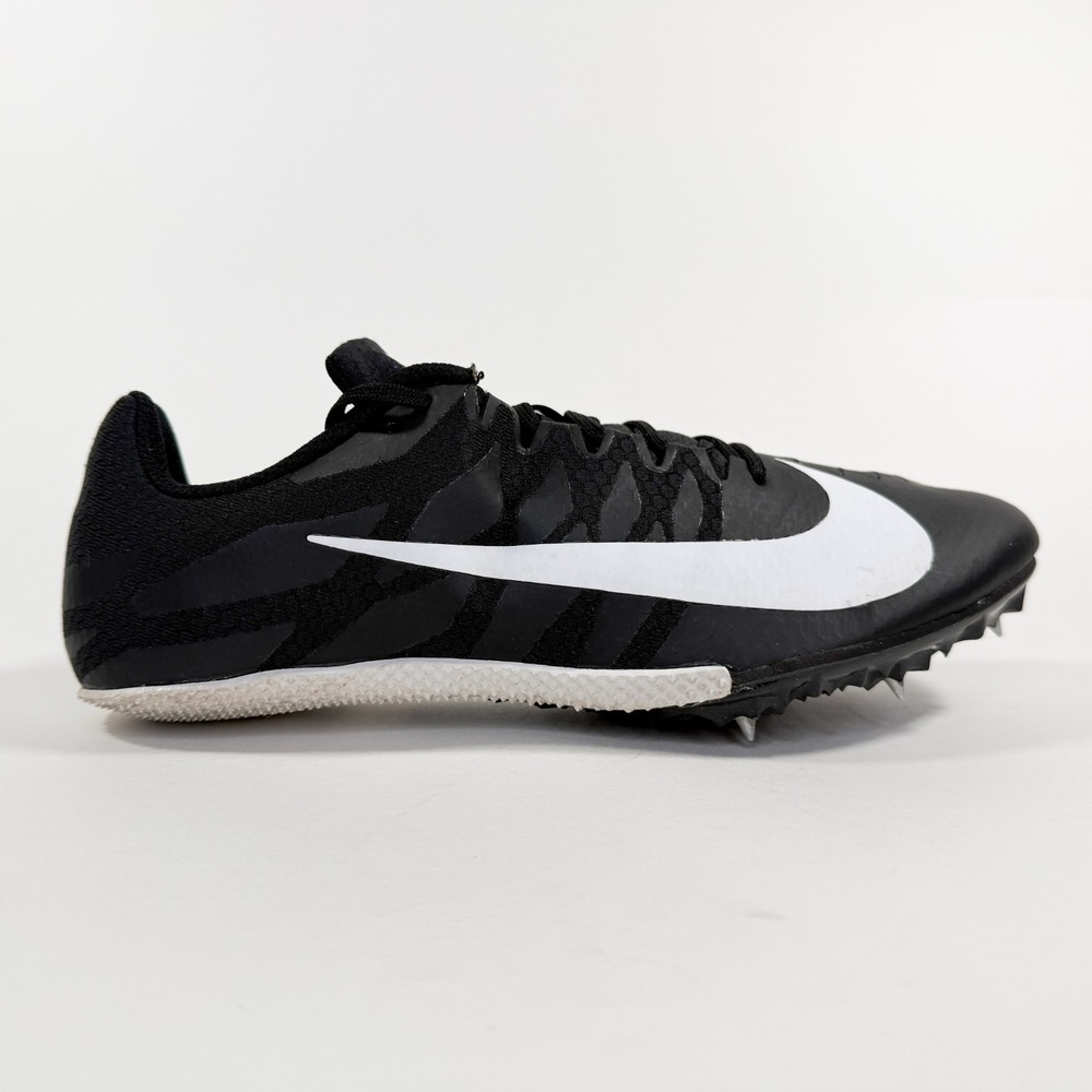 Nike Zoom Rival S 9 Track Spikes Black White Mens 9 Sprint Running Cleats